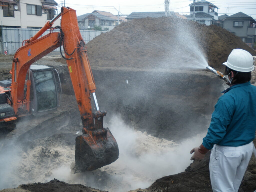 汚染土壌浄化方法 散布